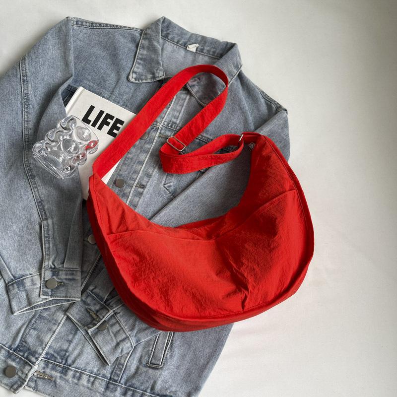 

Проста модна тенденція сумка-мессенджер жіноча проста модна сумка через плече 2024 літо новий тренд рюкзак великої місткості бордовий