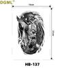 Geisha Skull Flower Tattoo Stickers: Halloween Arm & Face Ghost Designs