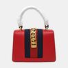 [Pre-Owned] Sylvie Gold Buckle Striped Webbing Leather Mini Shoulder Crossbody Bag - Very Good #1FGBFDS