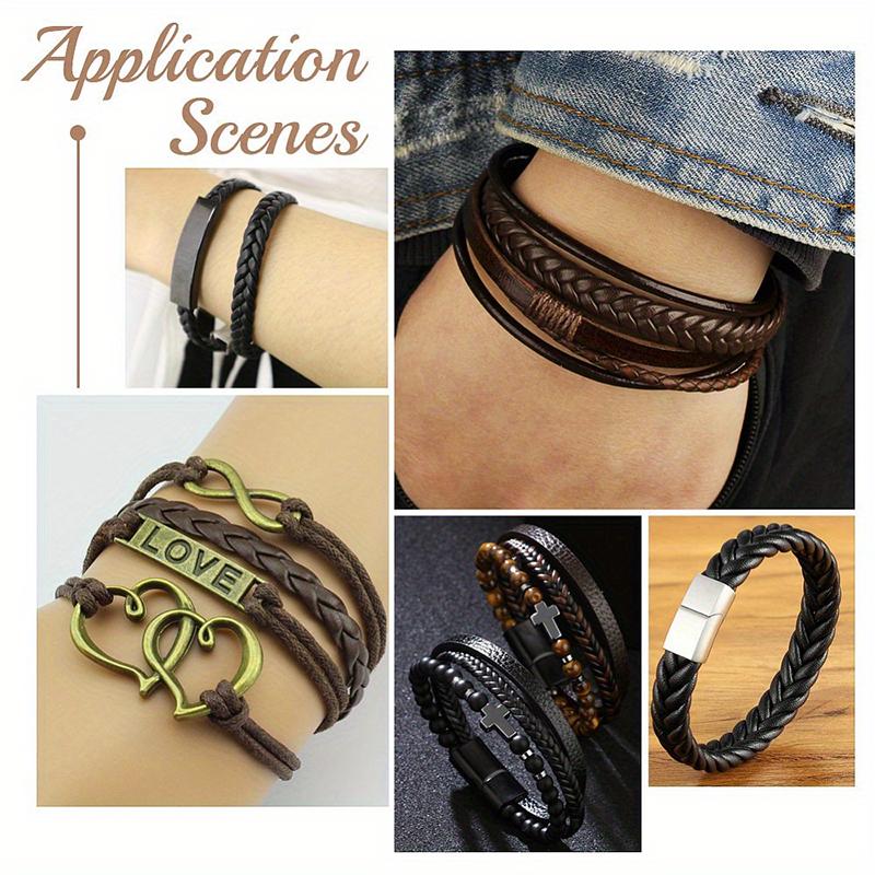 5m 6mm/8mm Tartós DIY Egyenletes Vastagságú 5 Szálas Rugalmas PU Bőr Hosszú Élettartamú Kiegészítők Gondosan Fonott Fonott Egyszínű