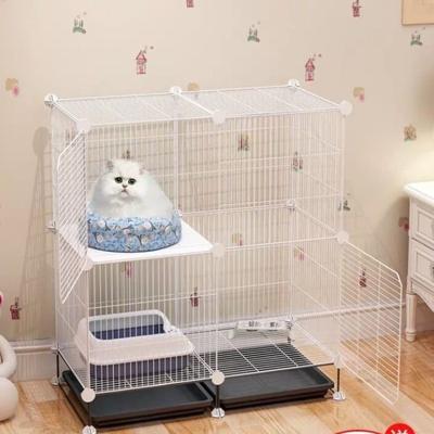 Cat Cage House Villa Speciální cena Dvoupatrový dům pro domácnost Vnitřní Kitten Pet Chovatelská stanice Oversized terry