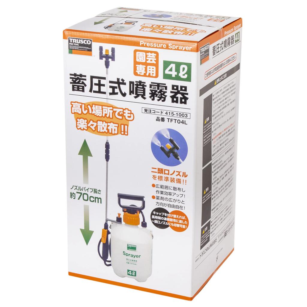 Pulvérisateur à pression TRUSCO TFT04L, 4L,