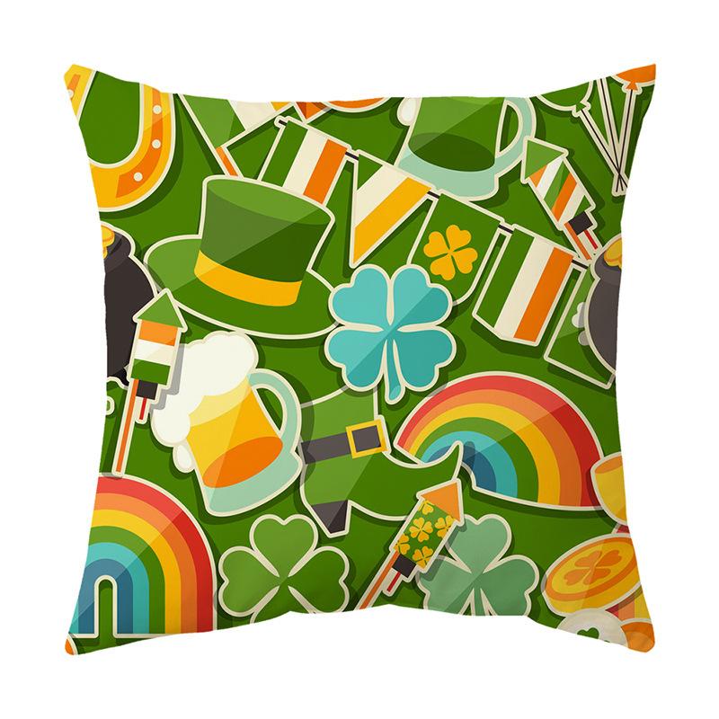 Cushion Pillow Cover Printed Cushion Cover St. Patrick's Day Gift