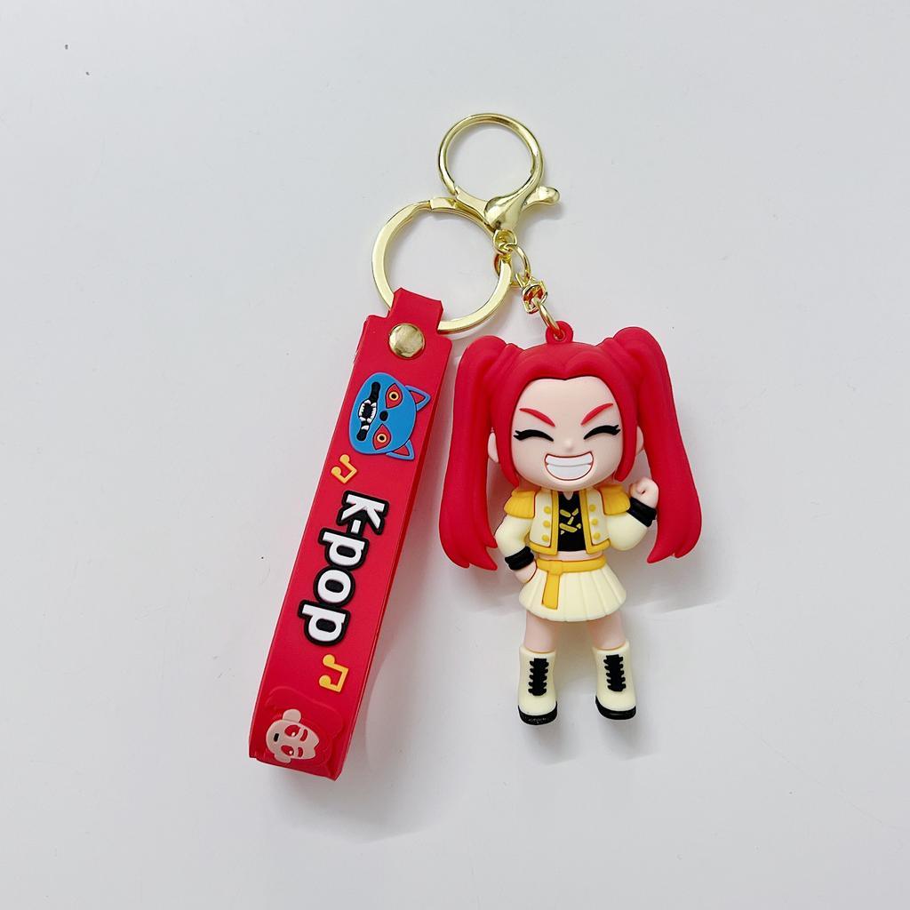 New Demon Hunters Keychain, Tiger Character PVC Figure Keychain, Cute Harajuku Style Key Ring for Kids & Fans Halloween