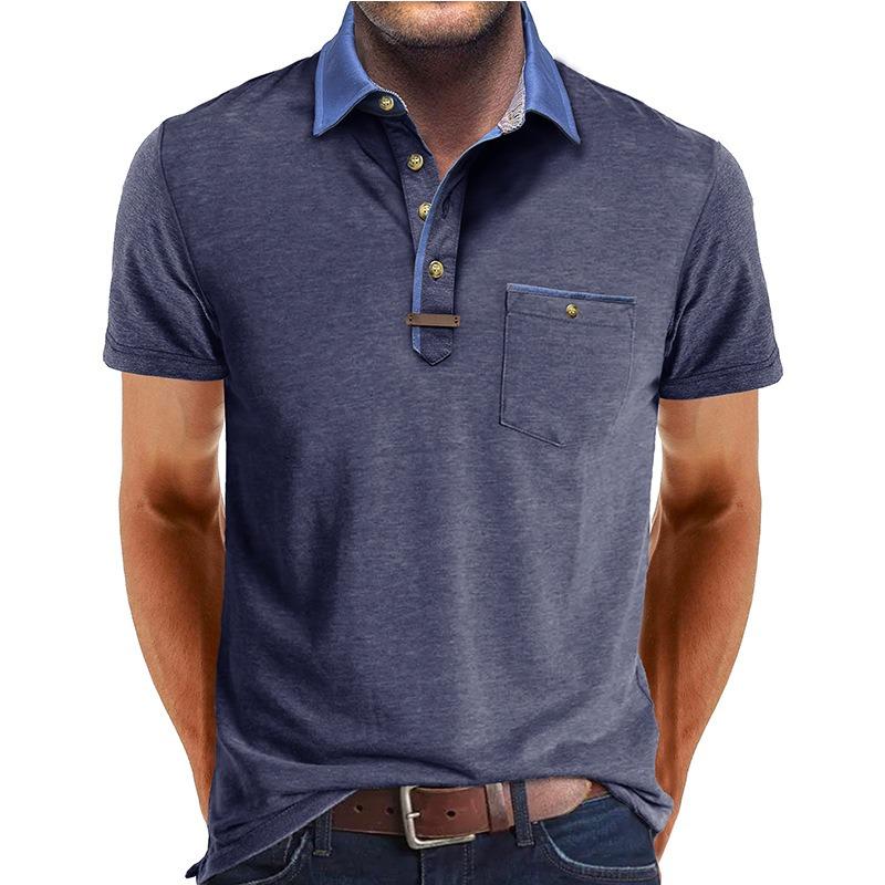 Mens Summer Short Sleeve Polo Shirt Casual Top