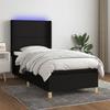 VidaXL Slat Bed Base with Mattress and LED, Upholstered Bed, Single Bed, Adult Bed for Interior Bedroom, 3138767
