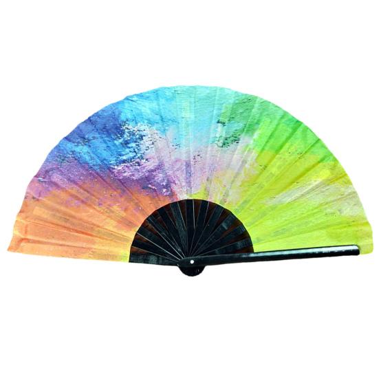 Opvouwbare ventilator Bloemenluipaard Sterrenhemelprint Dansventilator Stijlvolle handventilator voor feesten Festivals Prestaties