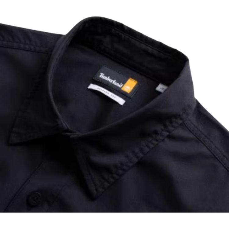 Timberland Sports Casual Polo Long Sleeve Shirt Men Shirts Black A42XU-001