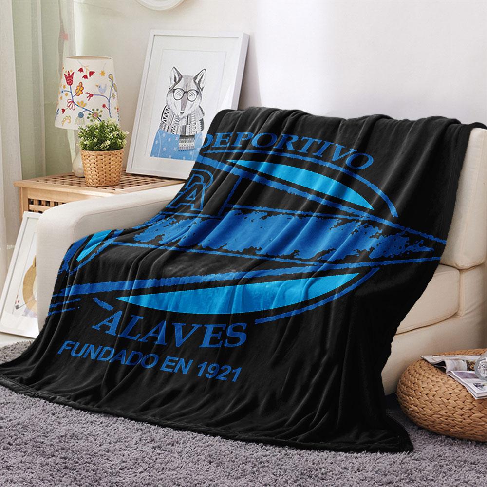 1PC Deportivo Alaves Patterned Flannel Blanket Suitable For All Seasons for Home Decor Warmth and Comfort Gifts Holiday Present
