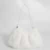 Yogodlns Women's Autumn and Winter Handbag Imitation Fur Fashion Hundred with Plush Bag Solid Color Large Capacity Zipper Shoulder Bag