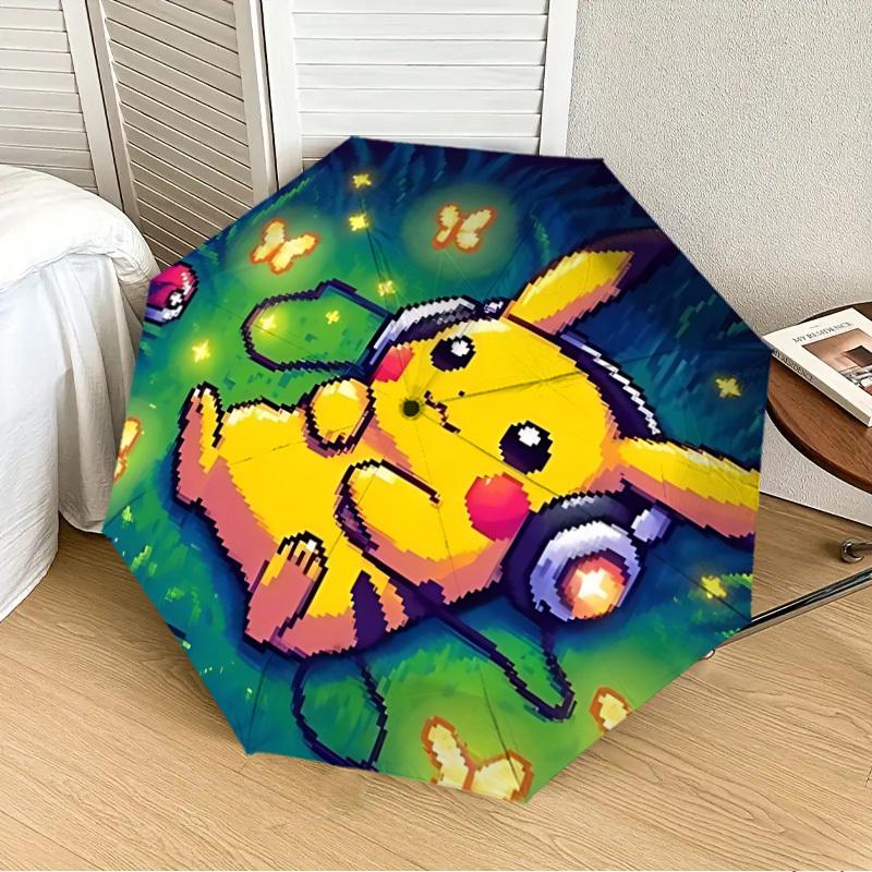 

1pc Pikachu, Pokémon Automatic Folding Umbrella] Durable Iron Frame & Rod, Portable Folding, Makes a Great Holiday Gift yy251016242