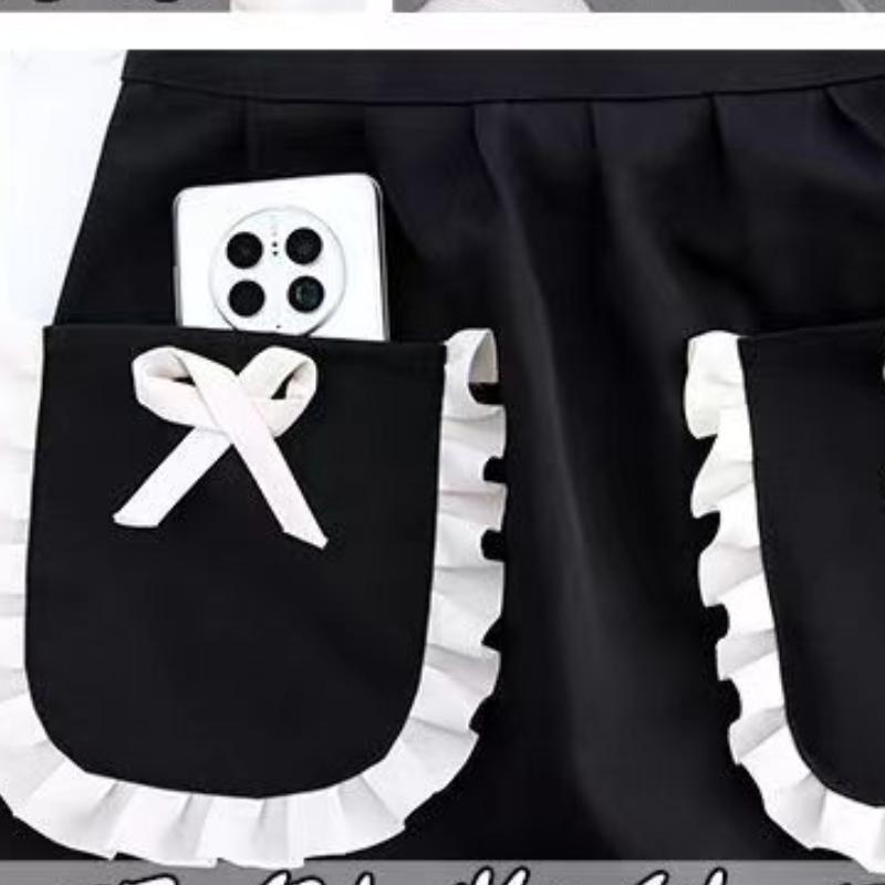 Arbeitsschürze, moderne, einfache Damen-Küchen-Arbeitsschürze, Baumwolle, verschleißfeste Arbeitskleidung