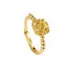 Gold Small Sugar Cube Ring Women's Niche Simple Hollow High-end Design Fashionable Filigree Tide Open Ring Jewelry