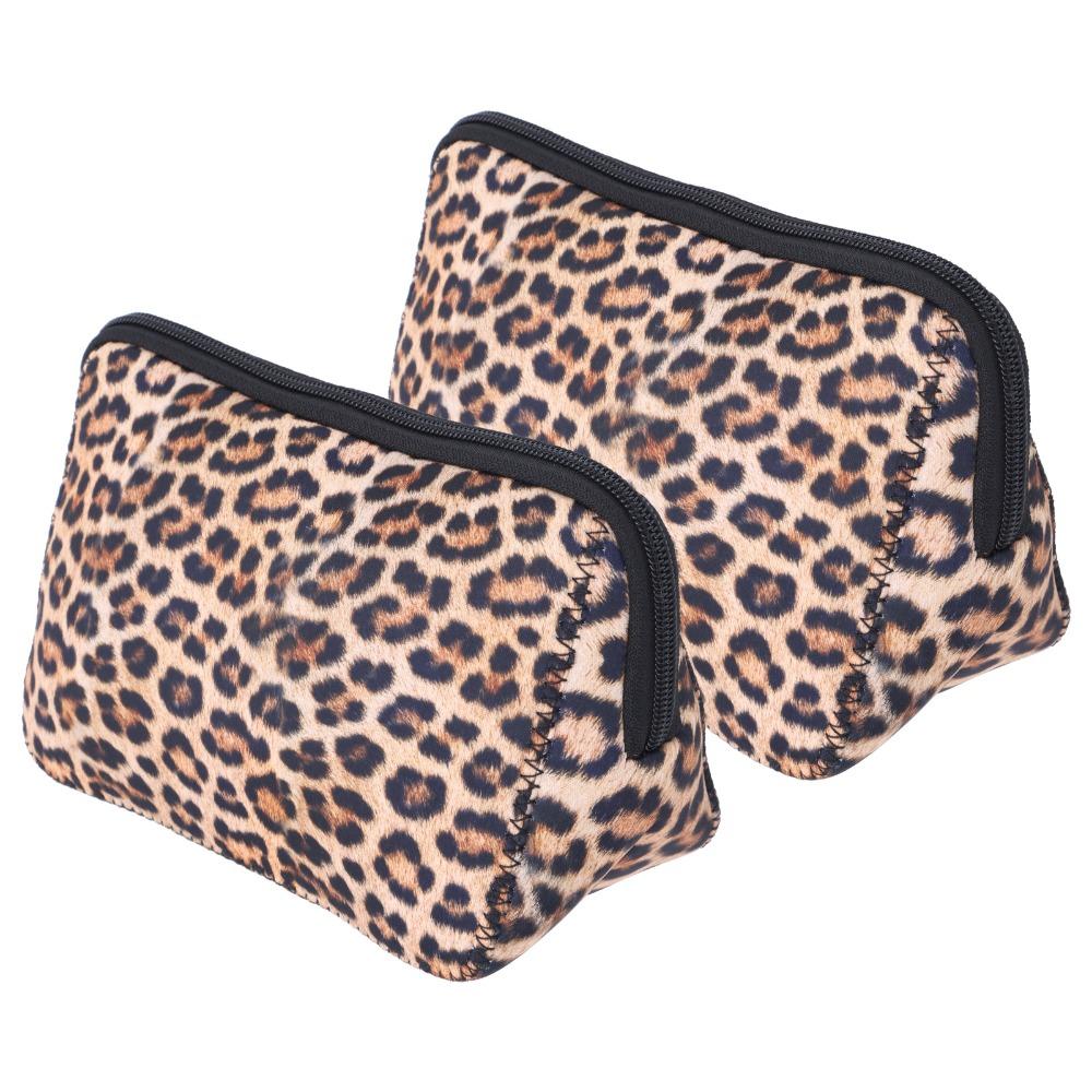 2 Pcs Portable Cosmetic Bag Waterproof Makeup Pouch Durable Makeup Case  Travel Use