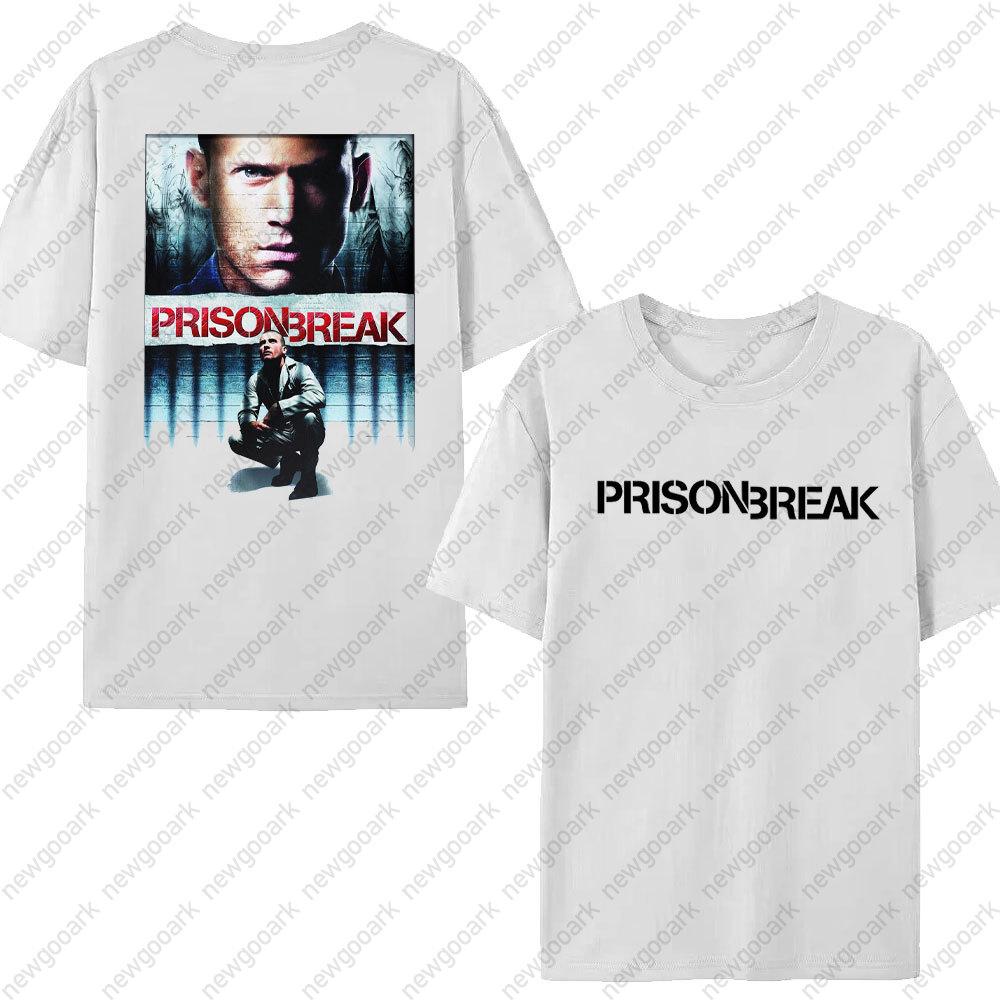 Prison Break Men Vintage T Shirts Tv Series Aesthetic Clothing Michael Scofield Y2k Shirt Streetwear Printed Tshirt Summer Top
