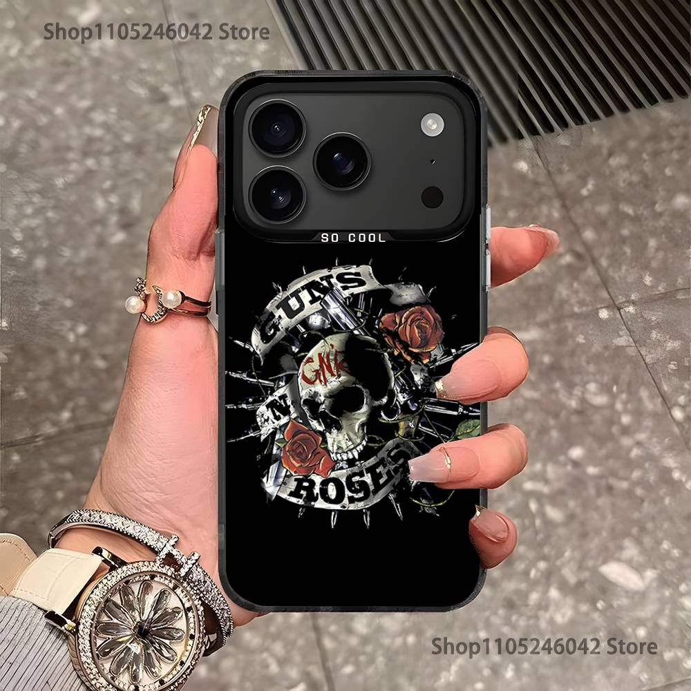 

Band G-Guns N Roses Phone Case For iPhone 17,16,15,14,13,12,11,Pro,Max,Plus,Black Matte Shockproof Cover iPhone14PRO