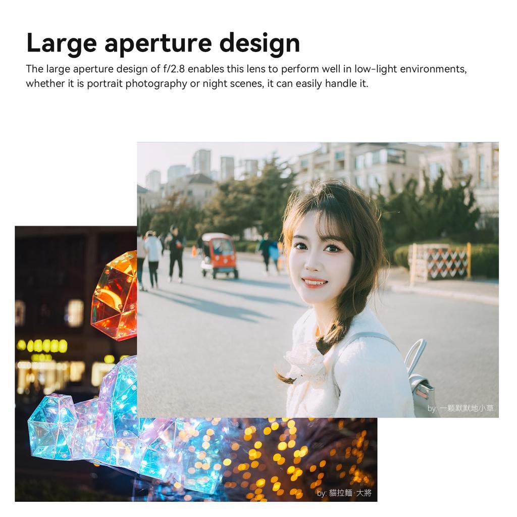 7artisans 27mm AF X Mount Lens Large Aperture Angle of View Single Focus Lens Fixed Focus Declick F2.8 APS-C 55.6°