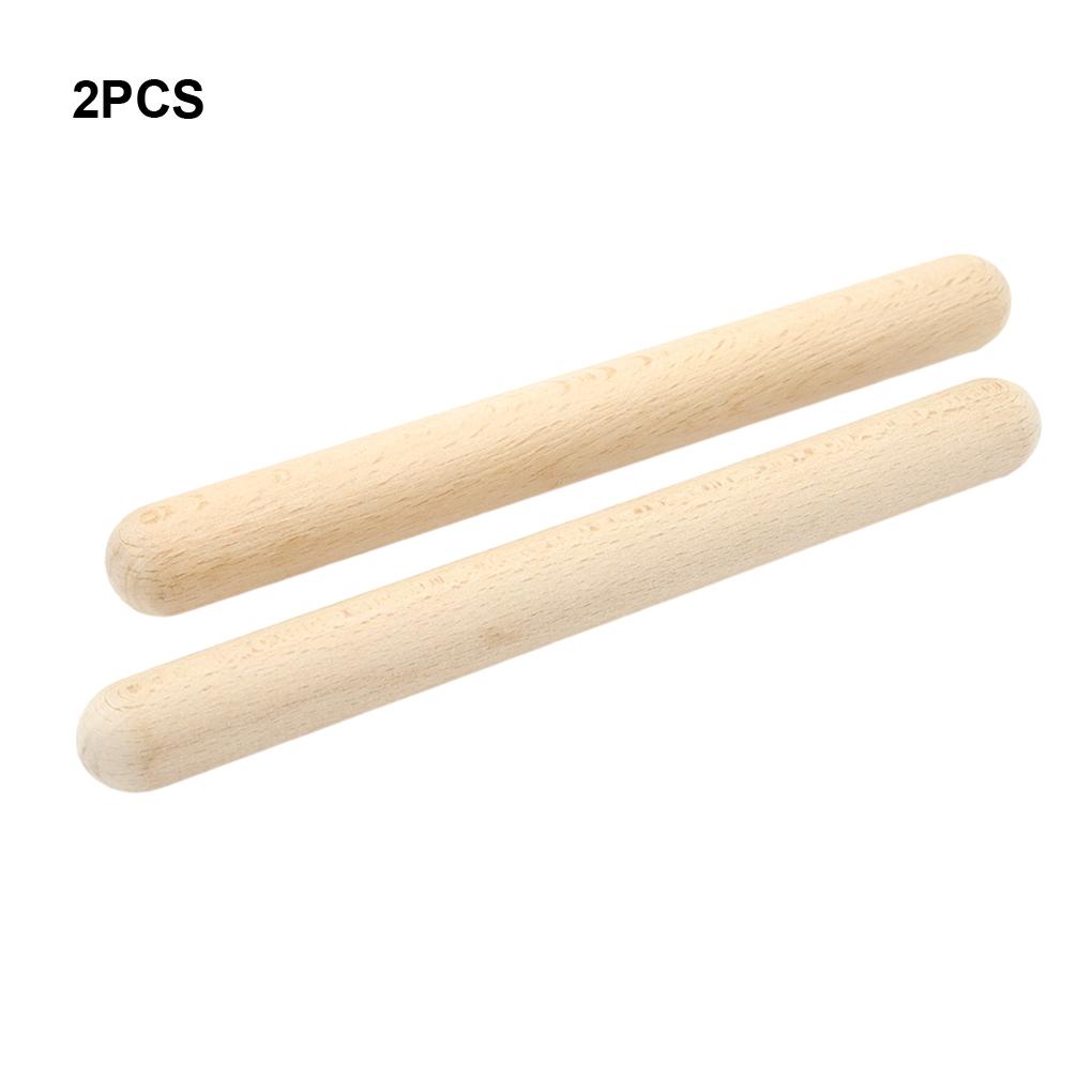 2piece Classical Wood Claves Easy To Play Musical Percussion Instrument Classic Claves Rhythm Sticks