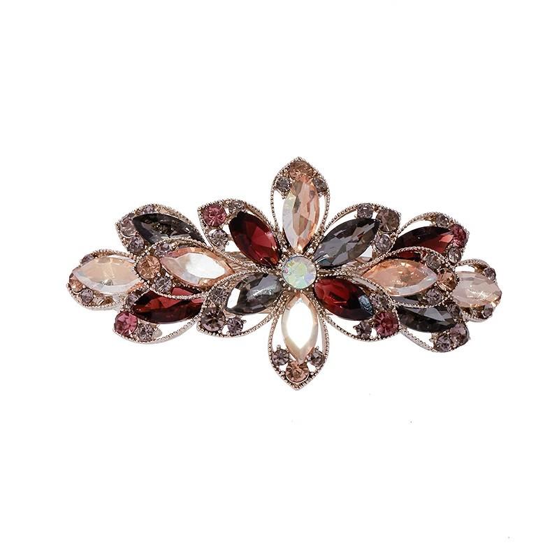 Presilhas de Cabelo Femininas de Alta Qualidade, Toque de Luxo Leve e Sofisticado, Presilhas de Cabelo com Mola de Cristal, Modernas