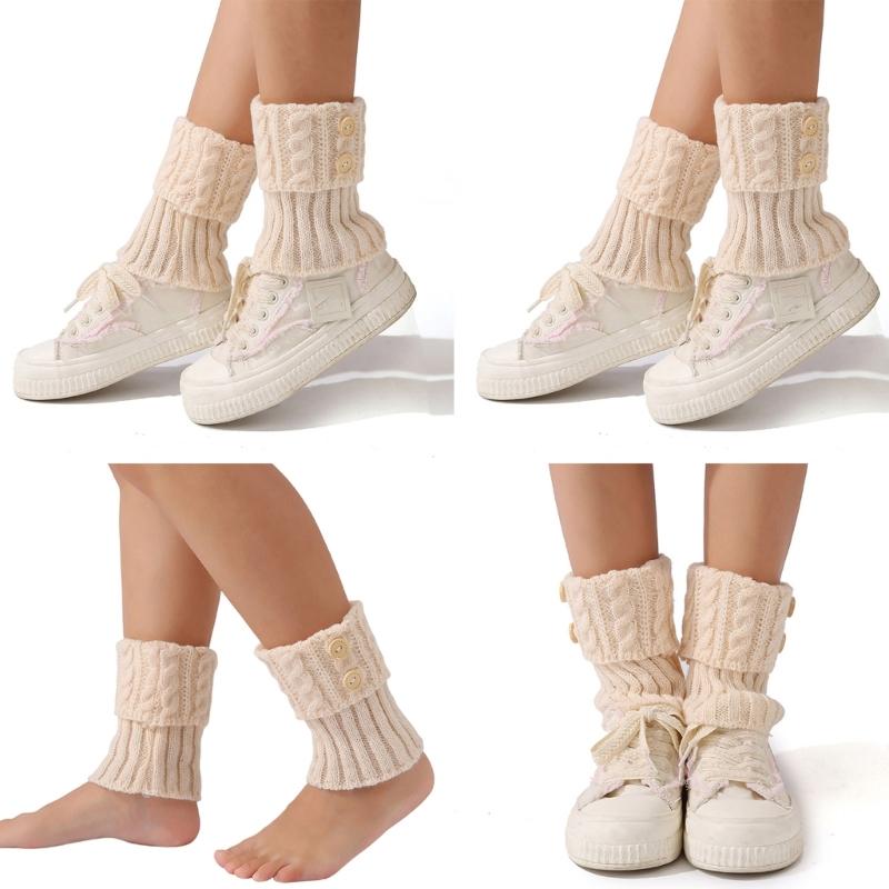 Women's Short Knitted Leg Warmers Acrylic Boot Cuffs for Superior Warmth Comfort Elastic Fit Ideal for Winter Activities