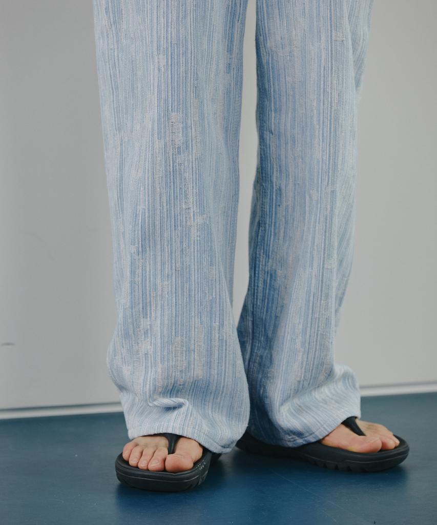 Modenaleudeo Ete Lane Wide Denim Pants (Light Wash)