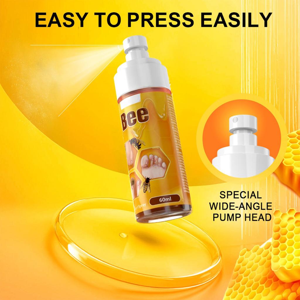 Bee Nagelwachstumsspray Nagelöl Mykosepflege Für Nagelmykose Fußmykose Rotbraun Fuß 60ml
