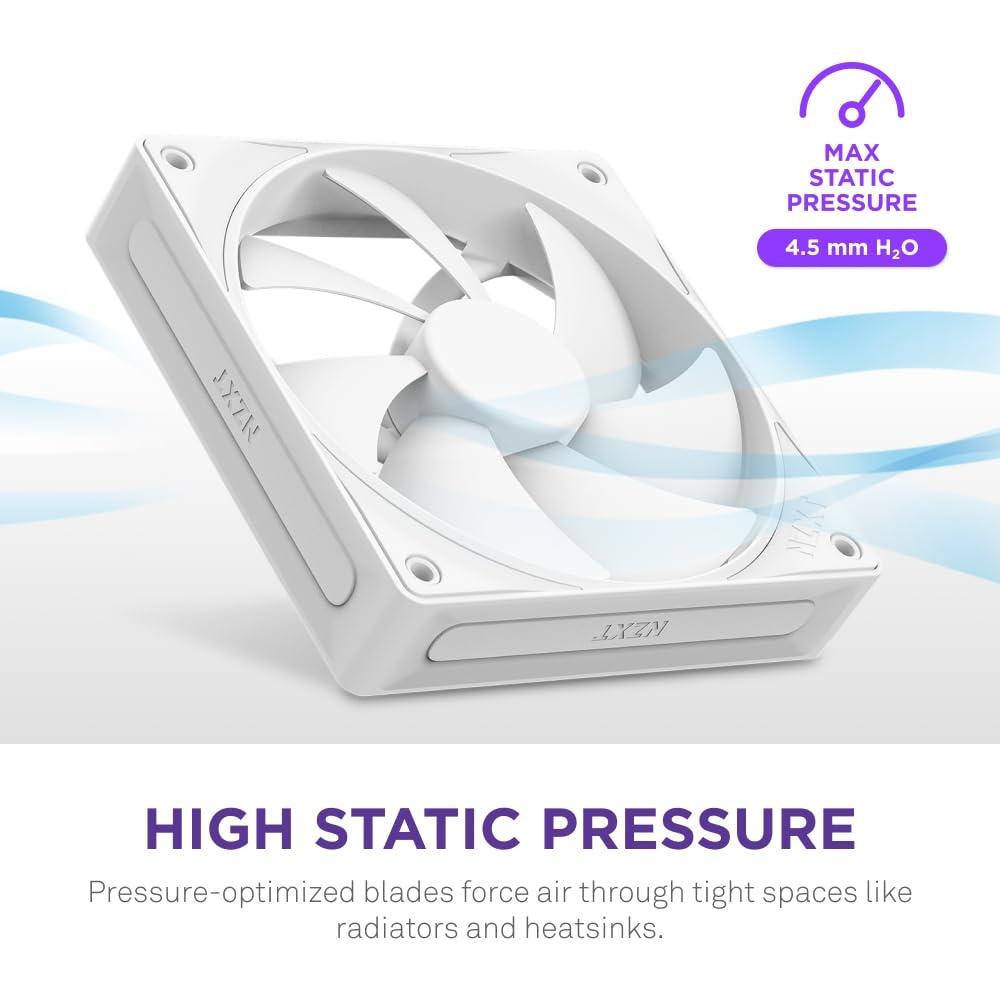 NZXT F140P V2 White SilentWind Pressure Enhanced Type PC Case Fan 140mm RF-P14SF-W2 FN2275