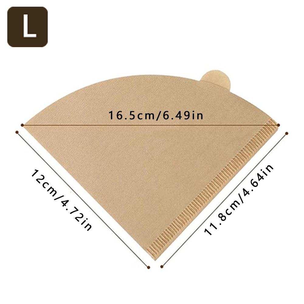 100PCS Coffee Filter Paper V-Shaped Wood Pulp Drip Paper Cone Coffee Strainer Bag Espresso Tea Infuser Accessories
