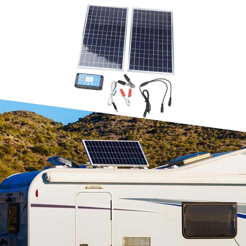 200W 12V Solar Panel Battery Trickle Charger Charger for RV Car Boat Use