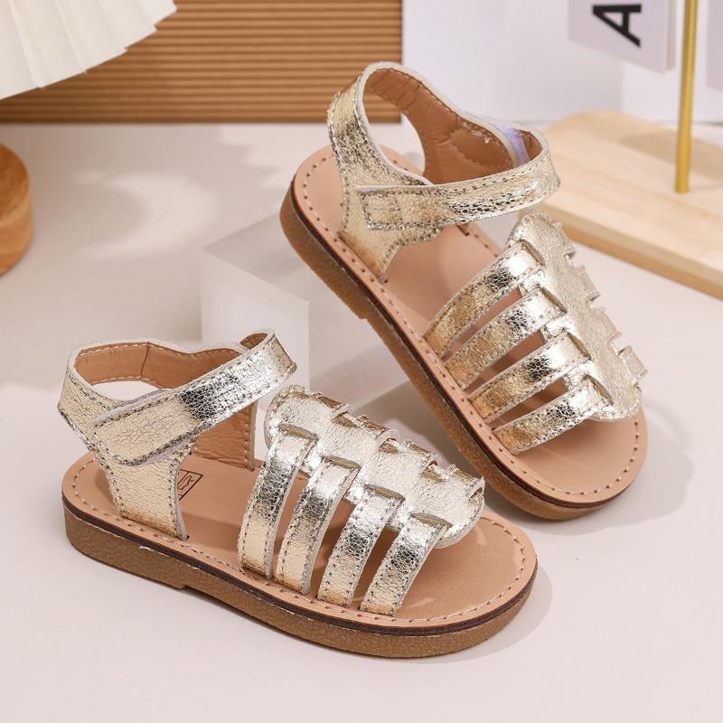 Girls' Closed-Toe Sandals Soft-Sole Princess Shoes for Toddlers & Baby Girls Casual Kids Shoes Vintage Children's Shoes