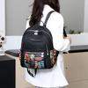 Women's Large Capacity Printed Nylon Backpack for Students & Travel