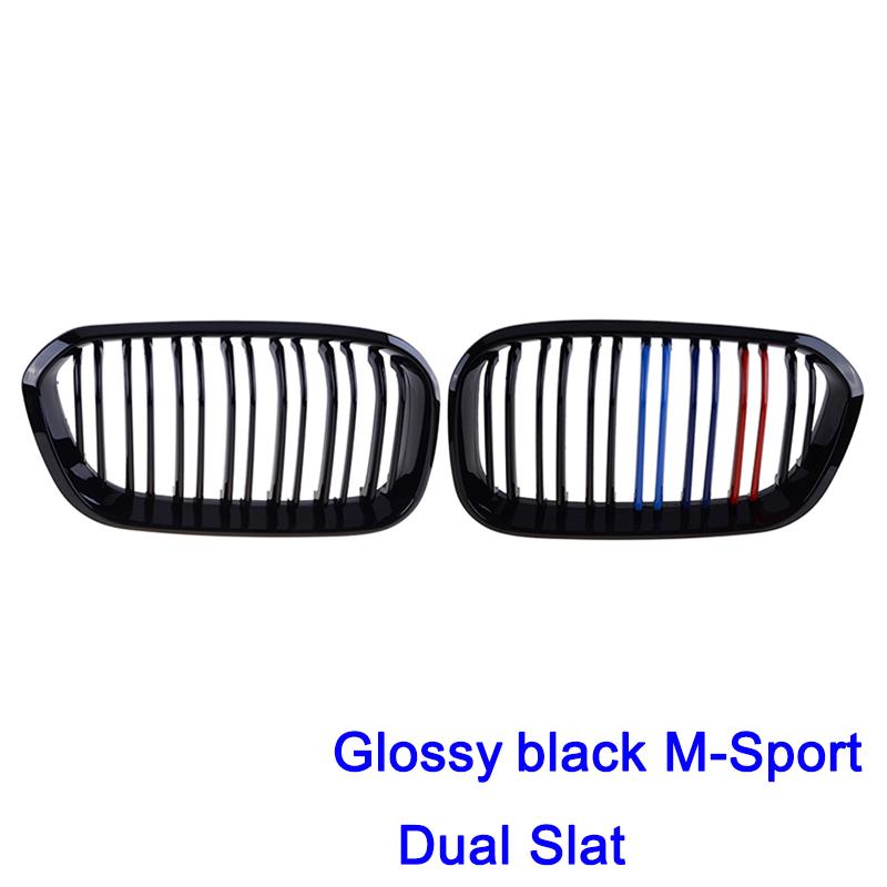 Rhyming Front Bumper Kidney Grille Double Slat Racing Grill Fit For BMW 1 Series F20 F21 Lci 120i 2015 2016 2017 Car