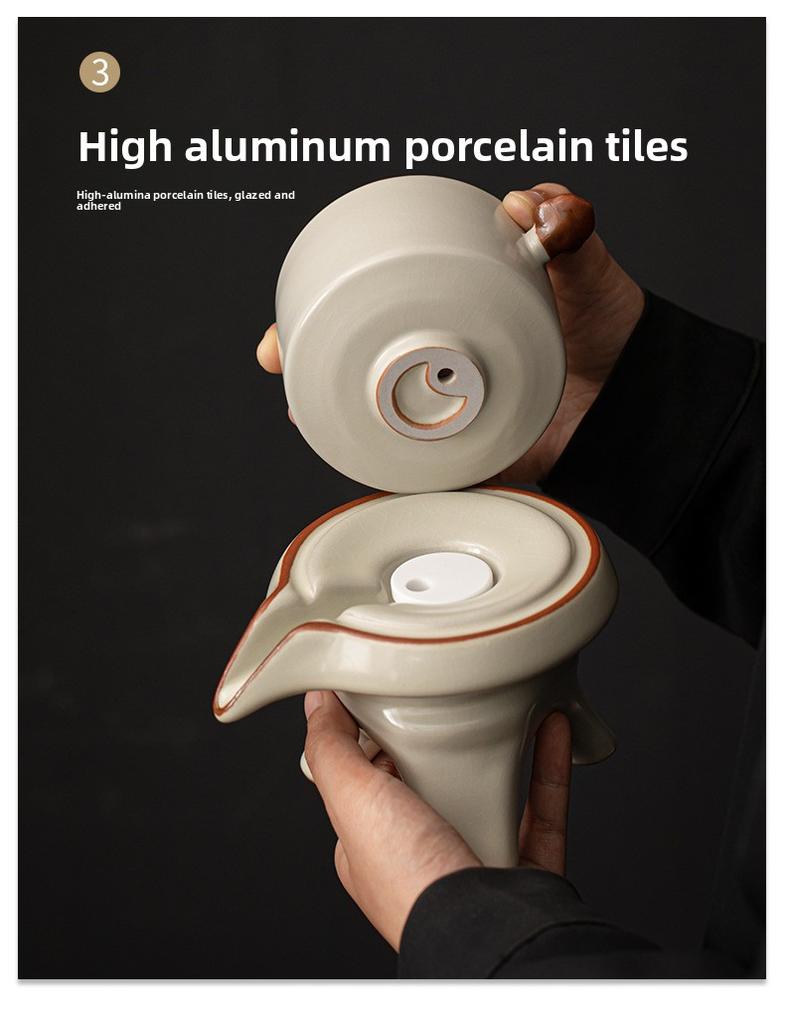 Automatic Tea Maker, Lazy Stone Mill, Rotating Water Outlet, Household Chinese Tea Pot, Teacup