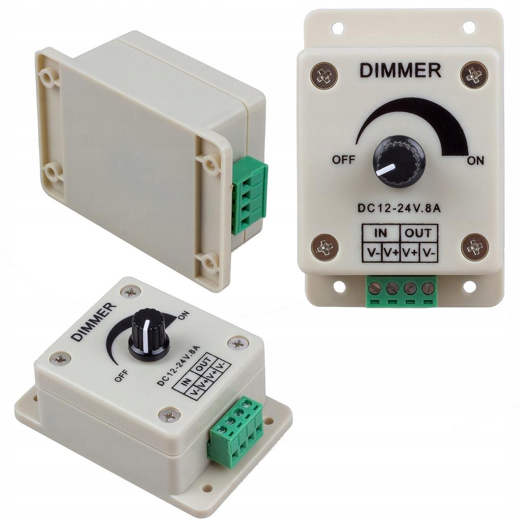 Manual LED dimmer 12V 8A 96W LED strip potentiometer