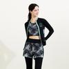 Beijigelleu Women'S Pattern Zip-Up Rash Guard Water Leggings Set Bel-W216K