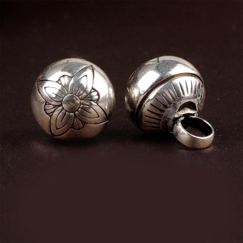 Elegant Silvering Knot Button Bead for Traditional Cheongsam and Shirt Vintage Metal Carved Bead Button for Han Costume