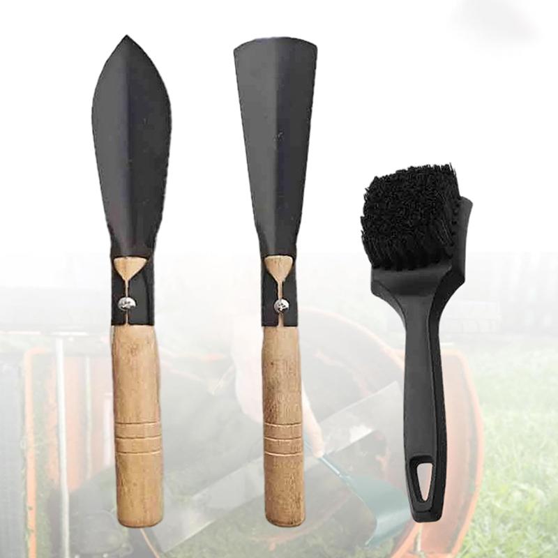 2/3pcs Lawn Mower Scraper Brush, Trimming Accessories And Cleaning Tools, Gardening Maintenance