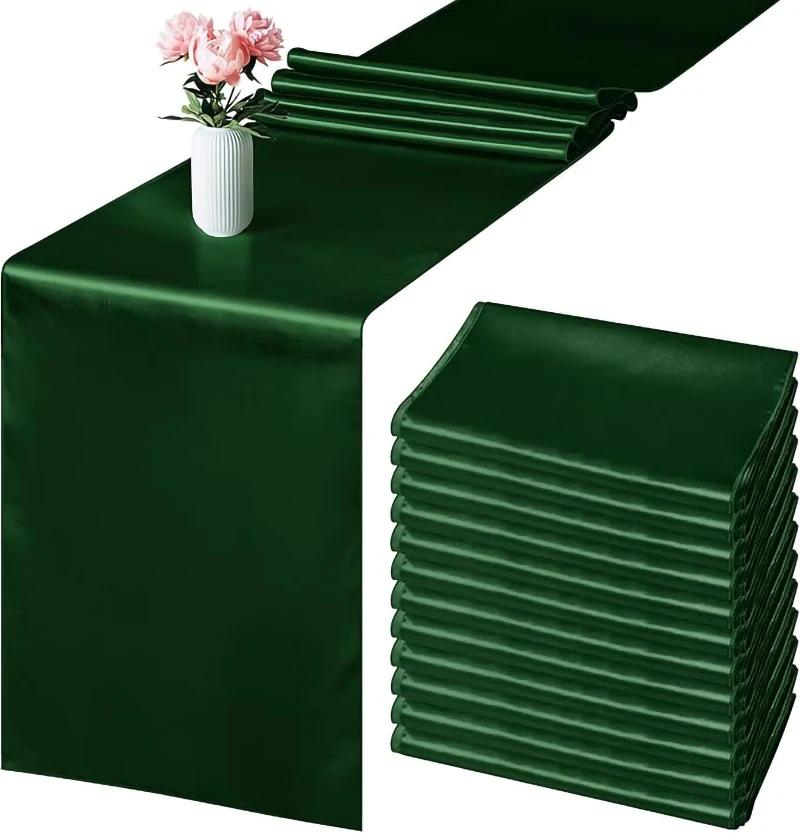 2-10PCS Satin Table Runner 30x275cm For Wedding Party Events Decoration Birthday Parties Banquets Decor Graduations Engagements