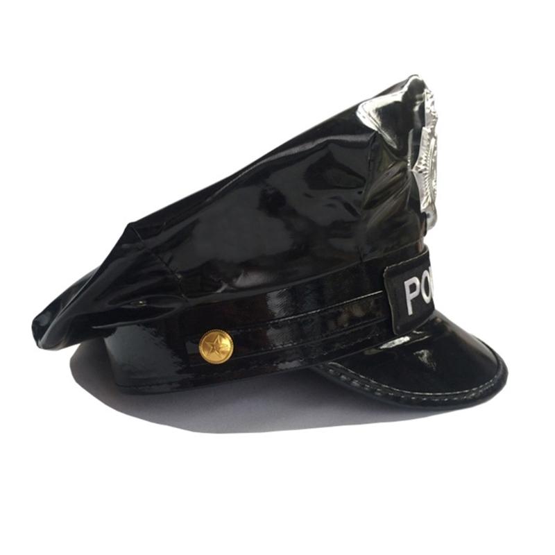 Für Polizei Offizier Hut Kostüm Uniform Hut für Frauen Schiebermütze für Polizei Kostüm Halloween Party Kostüm Requisiten