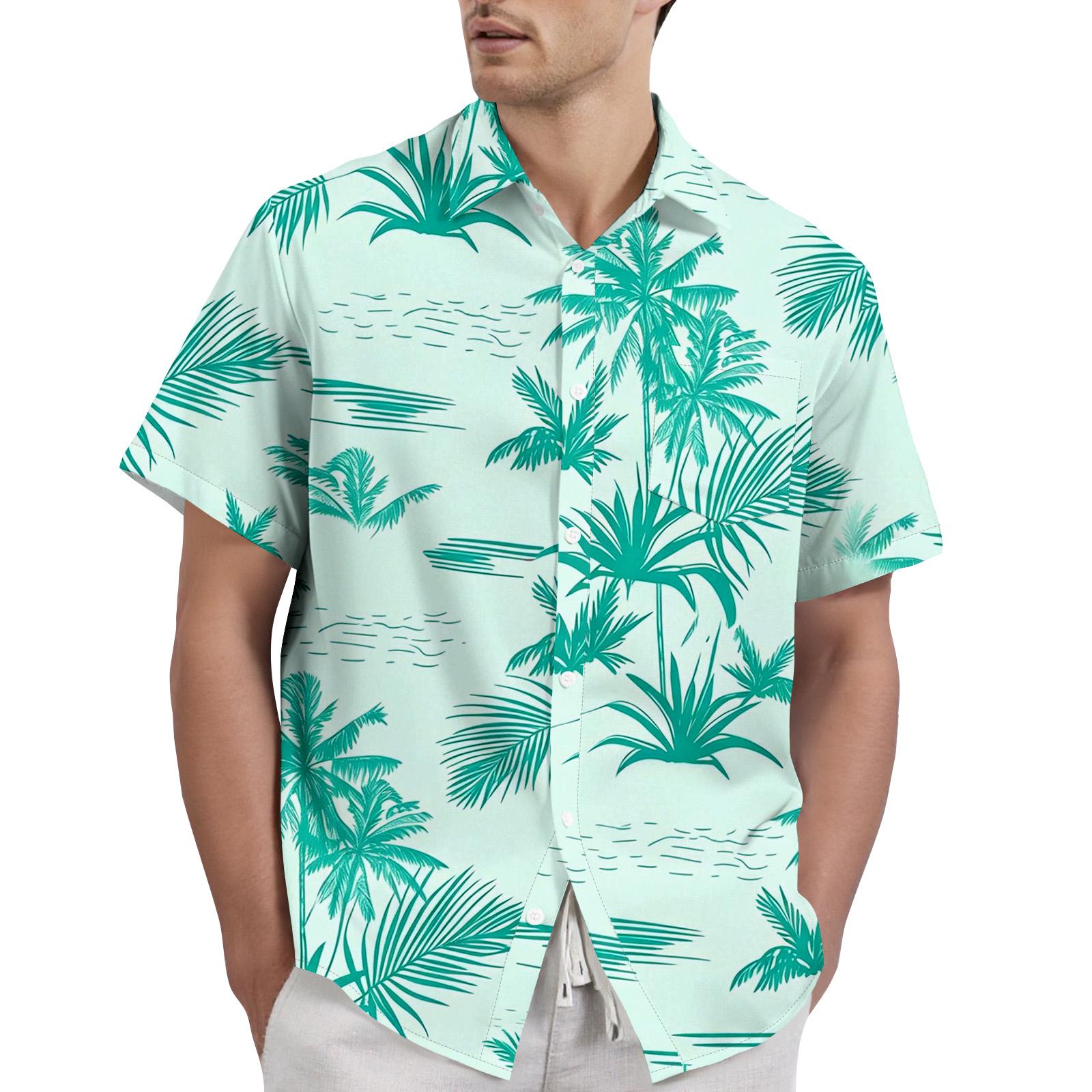 

Men s Casual Short Sleeve Button Down Shirt Textured Striped Pattern Printed Shirt with Classic Collar Summer Shirt for Everyday Wear XL белый