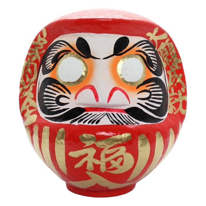 Takasaki Daruma Lucky Daruma #8 Red "Family Safety Wish Fulfillment" 25x21x26cm DARUMA-FUKU8 8" 25x21x26cm
