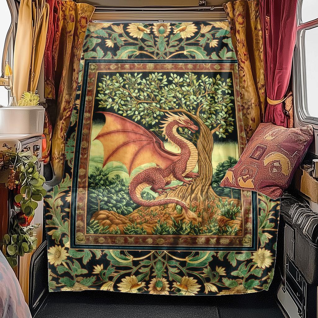 1pc Medieval Gothic Fantasy Dragon blanket, al season lightweigh Poster blanket home office outdoor nap multifunc Poster blanketional blanket
