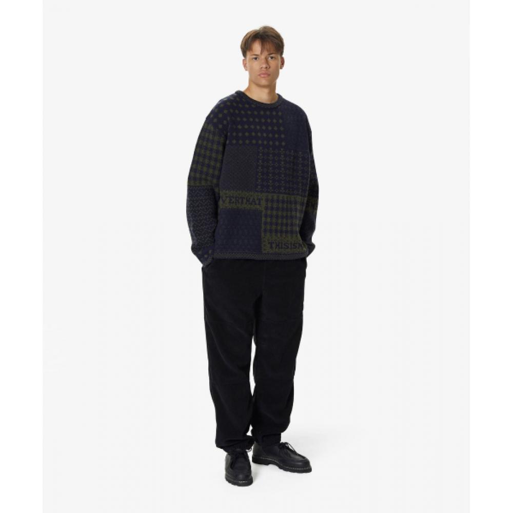 Thisisneverthat BLock Knit L S Top Navy