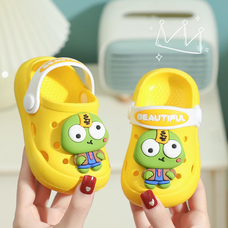 Kids Summer Closed Toe Slippers Soft Sole Non Slip Cute Baby Sandals Boys Girls Indoor Outdoor Home Shoes