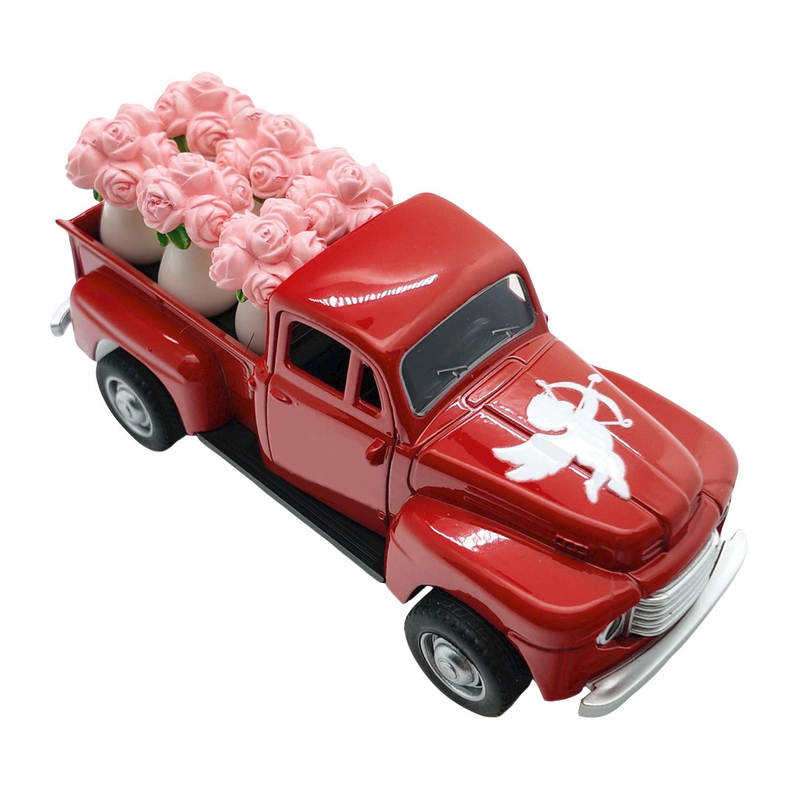 

Vintage Car Ornaments, Valentine S Day Rose Decorations One Size червоний