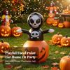 Inflatable Skeleton Pumpkin Sturdy Stack Bright for Entryway