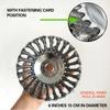 Round Weed Brush Cutter Head Knotted Steel Wire Weed Trimmer Disc Grass Trimmer Head  Garden Use