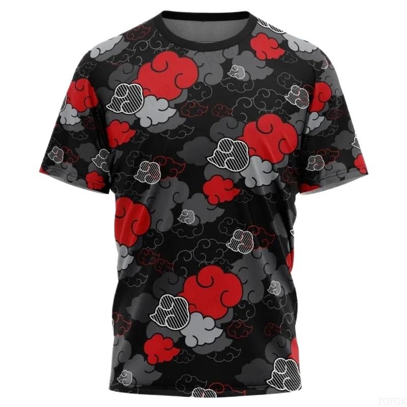 Summer Fashion Men's and Women's T-shirt Cloud Pattern 3D Printed Top Hip Hop T-shirt Casual Fitness Top Short Sleeve