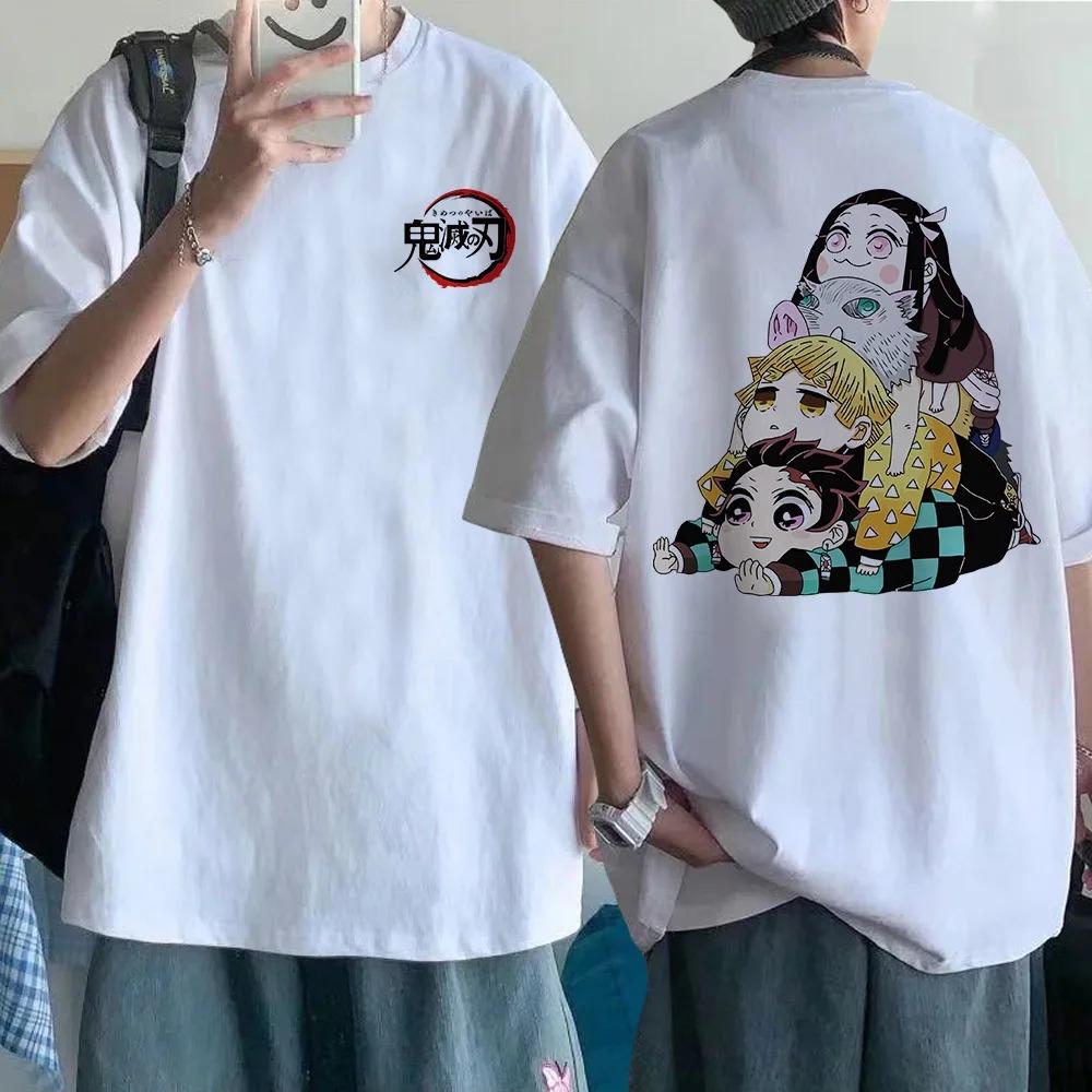 2024 Demon Slayer T Shirt Men Kimetsu No Yaiba Kawaii Anime  Cartoon Blade of Loose Comfortable Short Sleeves Tshirt Graphic
