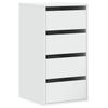 White Chest of Drawers 40 X 41 X 76 Cm Engineered Wood